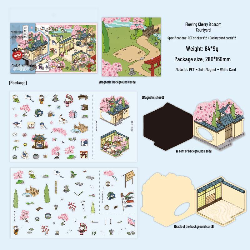 

Mu Ran 2.5D Scenery Sticker - Cat s Leisurely Day Series: Cute, Fun, Creative DIY Scene Stickers