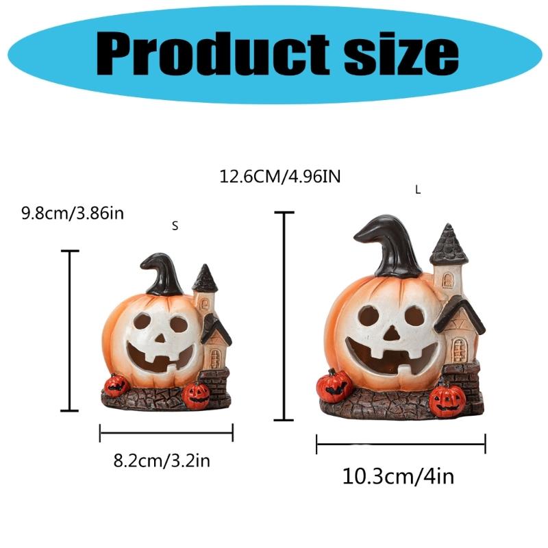 Halloween Miniatur Kürbis Figuren Harz Kürbis Ornament Feen Halloween Garten Schmuck Miniatur Landschaft