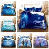 Duvet Cover Princess Elsa Bedding Three-Piece Set 3D Cartoon Animation One Piece