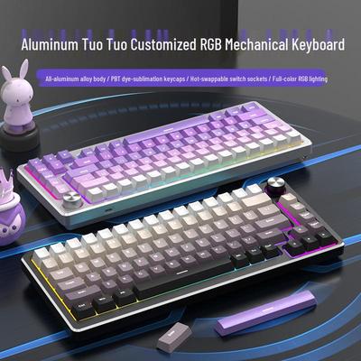 83-Key Aluminum RGB Wired Custom Mechanical Keyboard for Gaming and Office