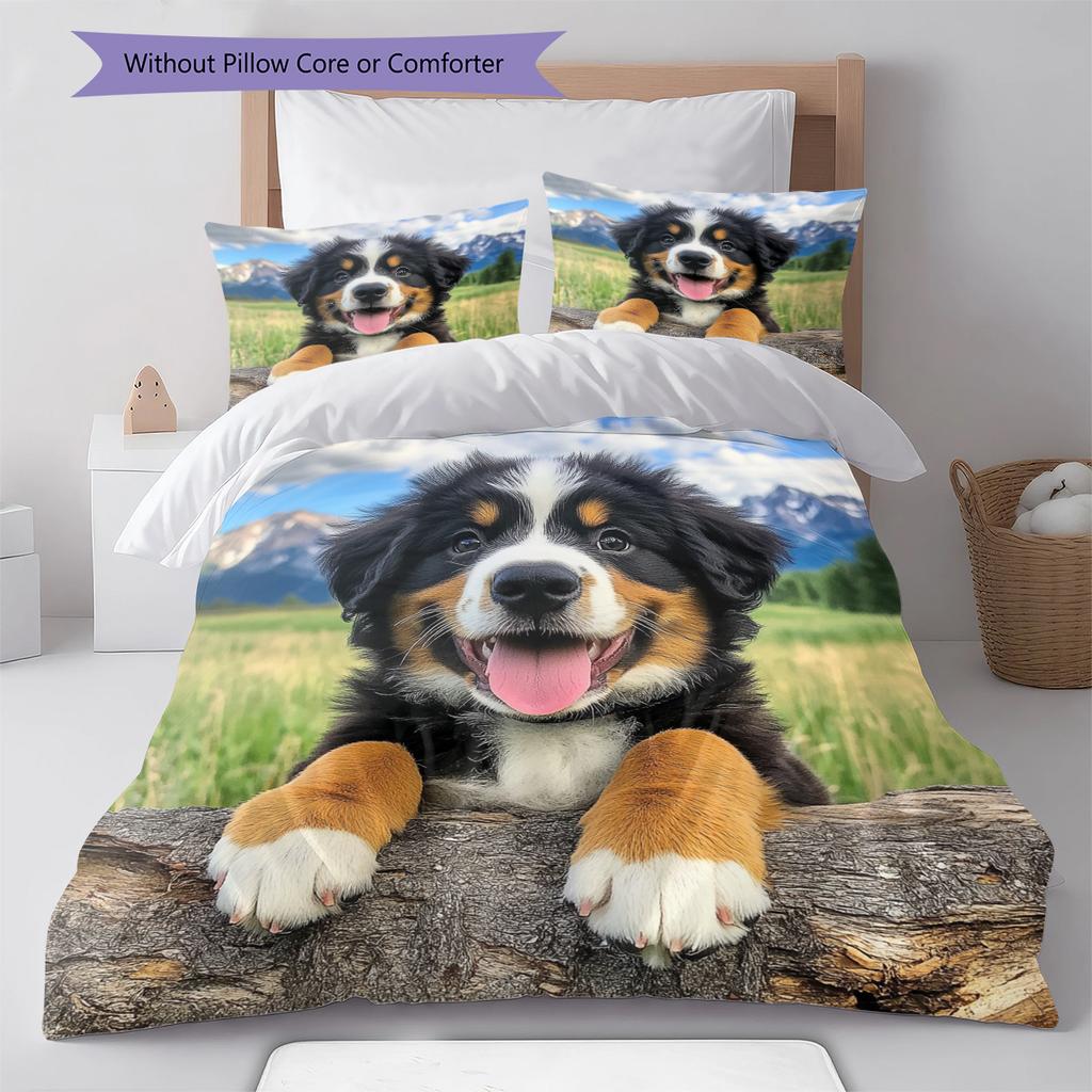 Cartoon Pattern Bedding Quilt Set Quilt Cover Pillowcase Home Decoration Birthday Gift (1 * Duvet Cover + 2 * Pillowcase, Without Core)