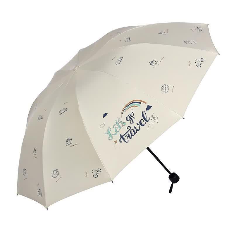 Paradise Umbrella Large Automatic 3-Fold Sun Rain Umbrella