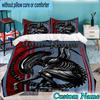 Custom Name 3PCS Alien Fire Bedding Set,Including  Duvet Cover And 2pcs Pillowcases Perfect for Bedroom,Dormitory,Fan Christmas gift