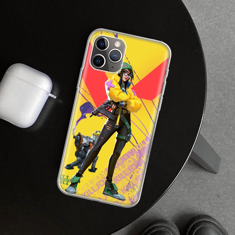 

Valorant Killjoy Phone Case Cover for iPhone 11 12 13 Mini 14 15 Plus 16 Pro Max 17 Air 7 8 + SE Art Customized Fundas 11 12 13 iPhone 14 Plus