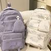 Schoolbag Student Backpack Cute Luminous Butterfly Lightweight Versatile Middle School Student School Bag Large Capacity Leisure Travel Backpack