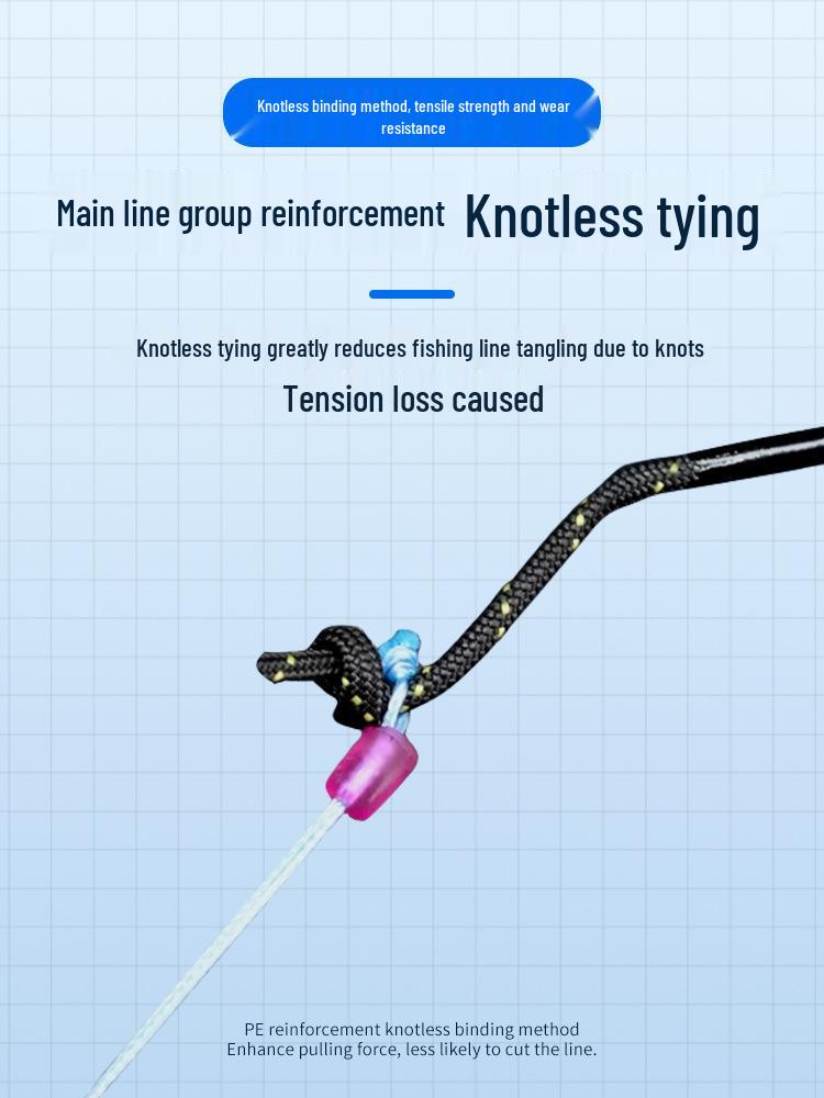 PE Festival Fishing Rod Connector: Reinforced Knot for Rod Tip and Main Line