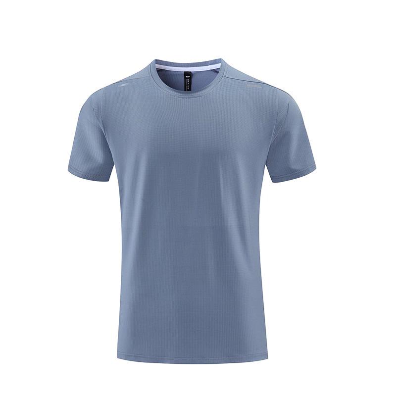 2024 Men's Quick-Dry Breathable Running T-Shirt - Round Neck, Short-Sleeved Fitness Top