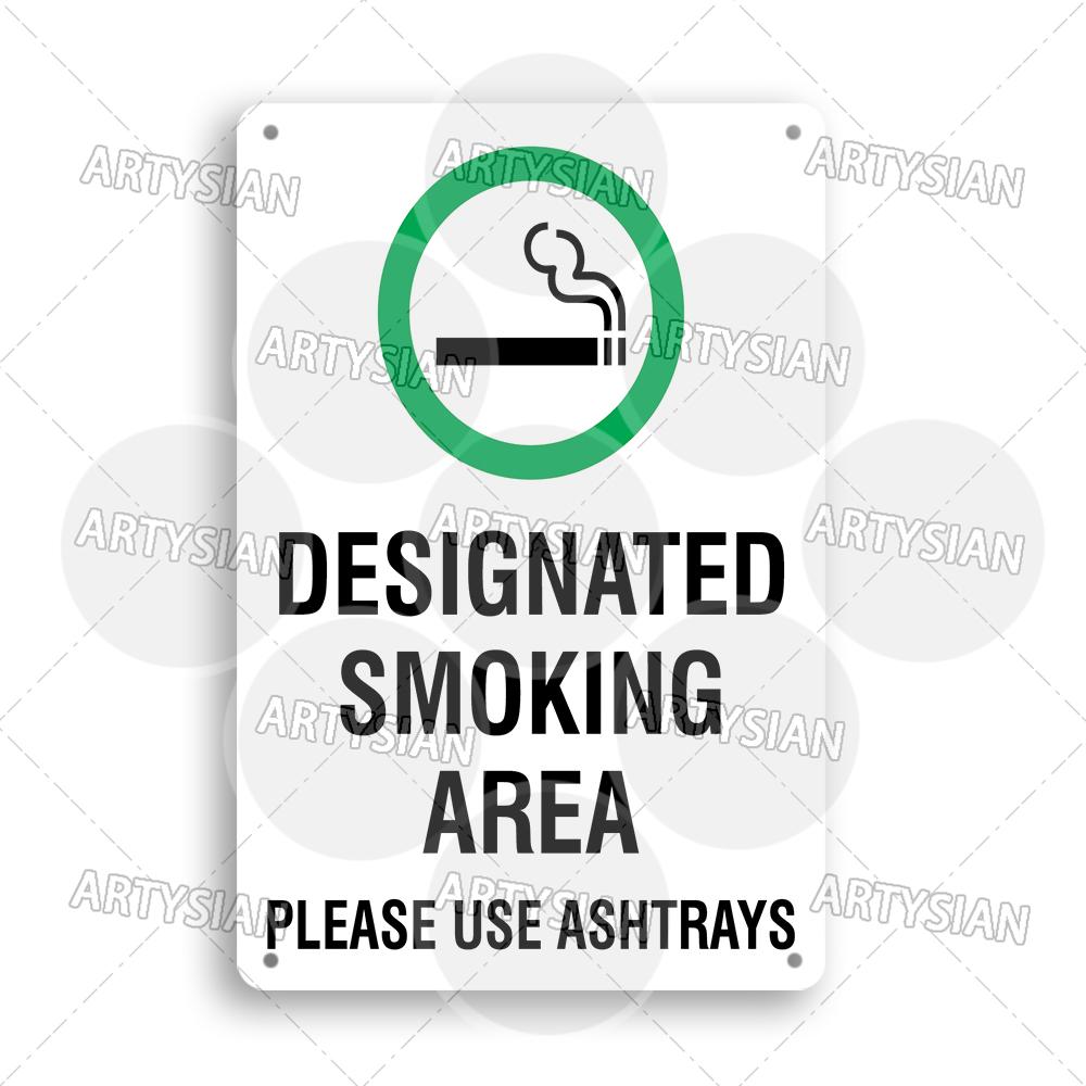 No Smoking Metal Sign No Vaping Smoke-Free Zone Smoking Permitted Plaque Auahi Kore Designated Smoking Area No Open Flames