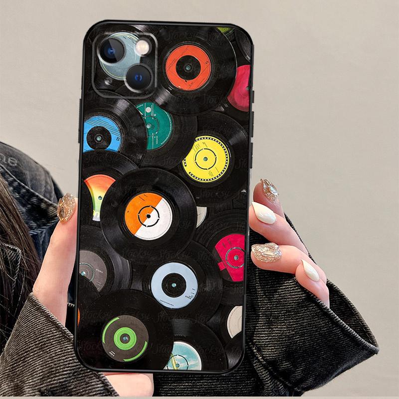 

Vinyls Record DJ Retro Vintage Case For iPhone 15 16 14 13 12 11 Pro Max Mini Plus X XR XS Max Cover Shell iPhone 7 8