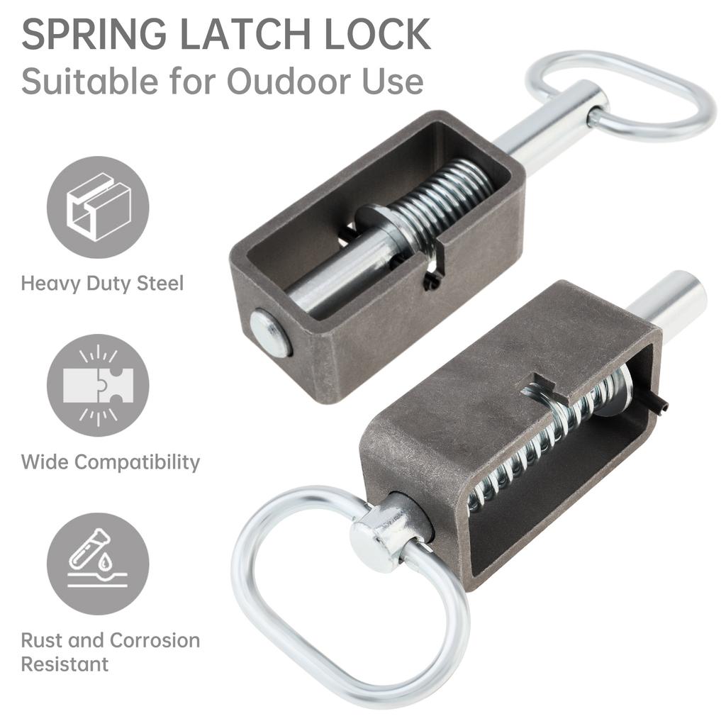 304 Stainless Steel 2pcs Heavy Duty 5 Inch Spring Latch Lock Weld Assembly Universal Trailer Gate