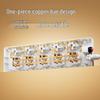 Deli 5-Outlet Power Strip with Independent Switches, 3M