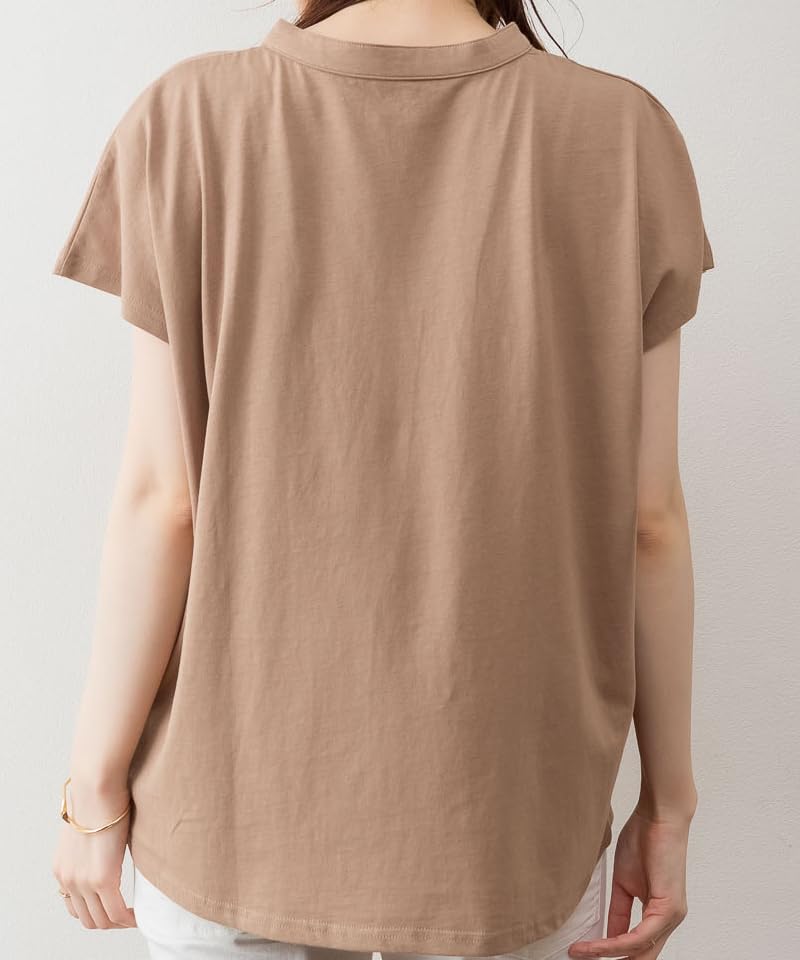 Skipper Cut and Sew Cocoa [atONE] ATK-0104 [AtOne] T-shirt Women's 4L-5L