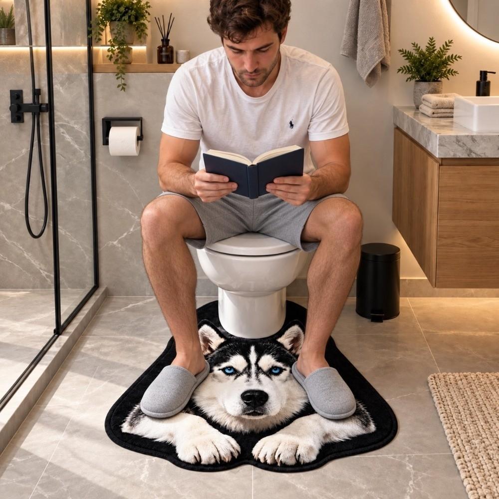 Non-slip Lifelike Animal Toilet Floor Mat 40×50CM 50×60CM Toilet Floor Mat Bathroom Decor
