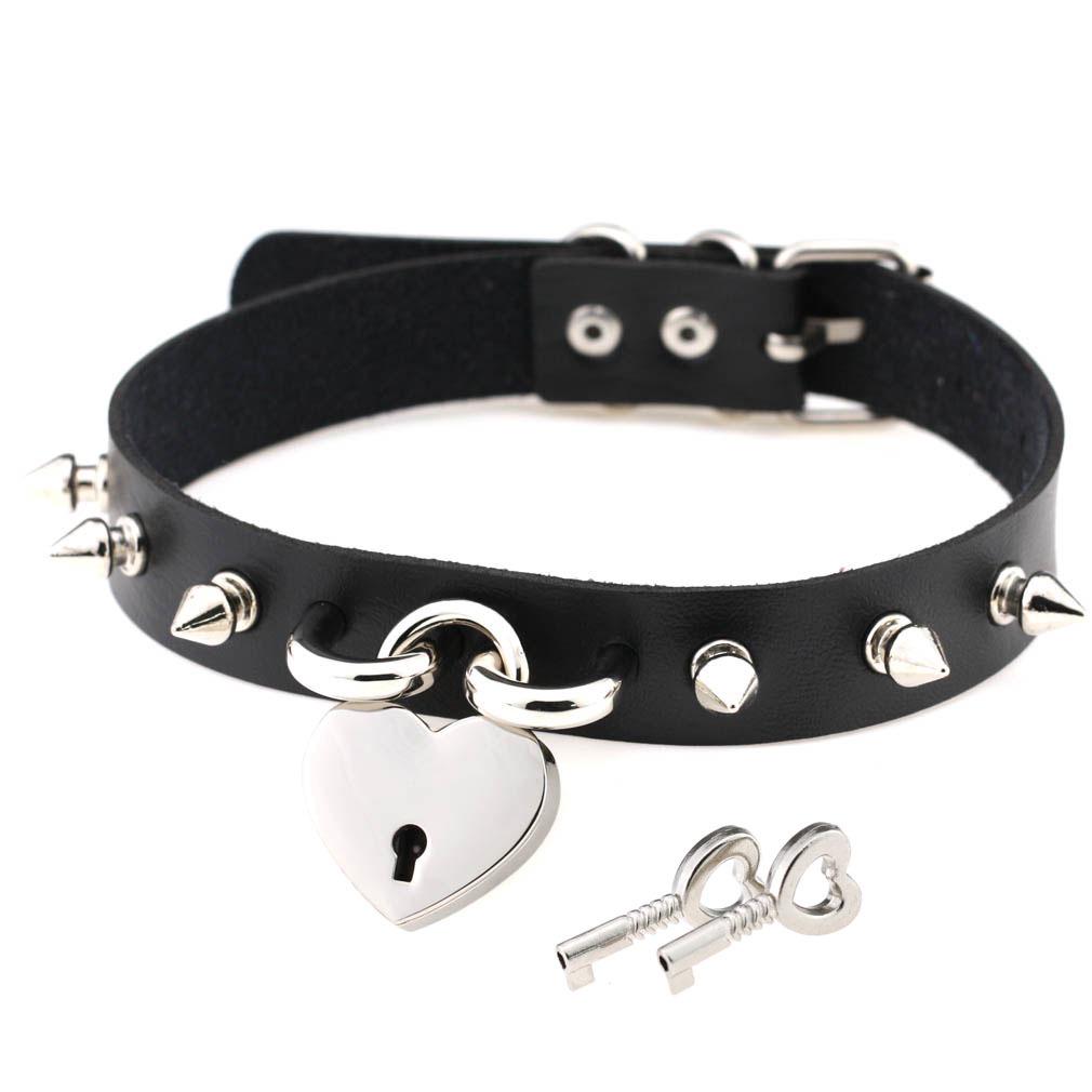 New Goth Punk Spike Rivet Choker Collar For Women Steampunk Pentagram Necklace Emo Neck Strap Cosplay Chocker Gothic Accessories