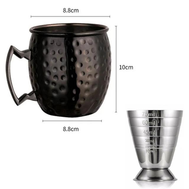 Moscow Mule Mug Coffee Cup Bar Drinkware Champagne Cup Cocktail Wine Cup Stainless Steel Hammered Copper Plated Beer Cup