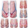 3D Printed Flip-Flop Nail Art Socks - Funny & Stylish Short Socks for Girls