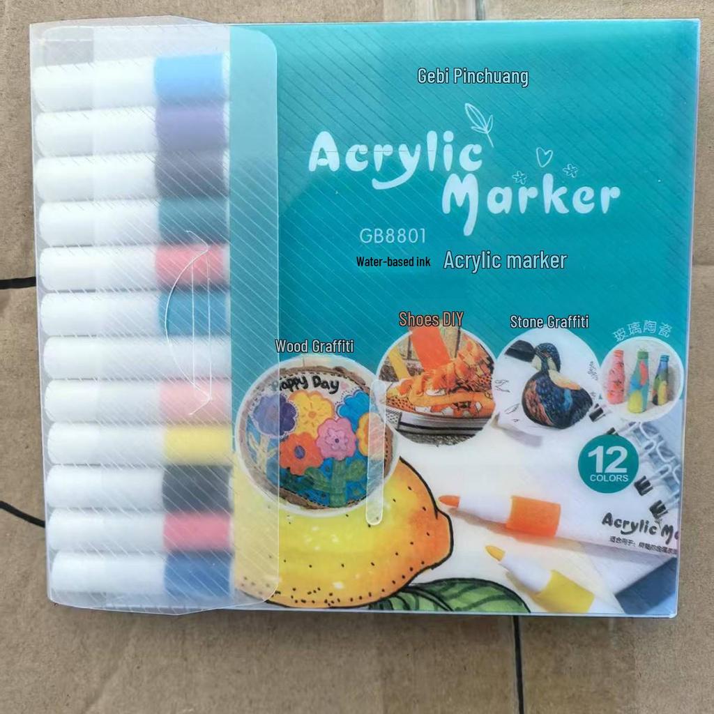 Acrylmarker Stiftset: 12/24/36/48/60 Schnelltrocknende Aquarell-Highlight-Marker