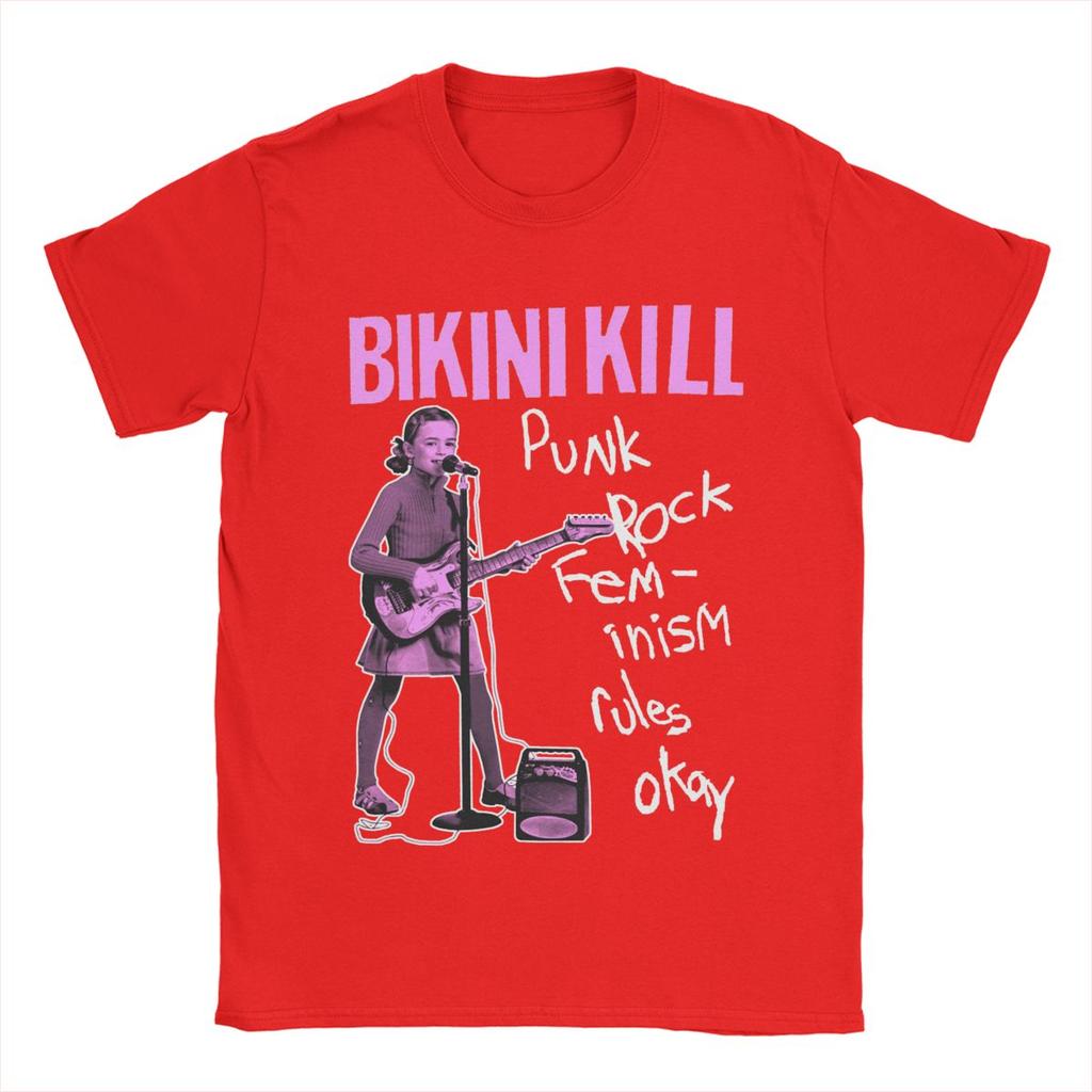 Koszulka Zespołu Bikini Kill Męska Śmieszne Bawełniane Koszulki Okrągły Dekolt Krótki Rękaw T-Shirt Odzież Plus Size