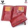 Humerpaul Ladies Wallet First Layer Cowhide Wallet Multi-card Slot Coin Purse with Photo Window Card Holder