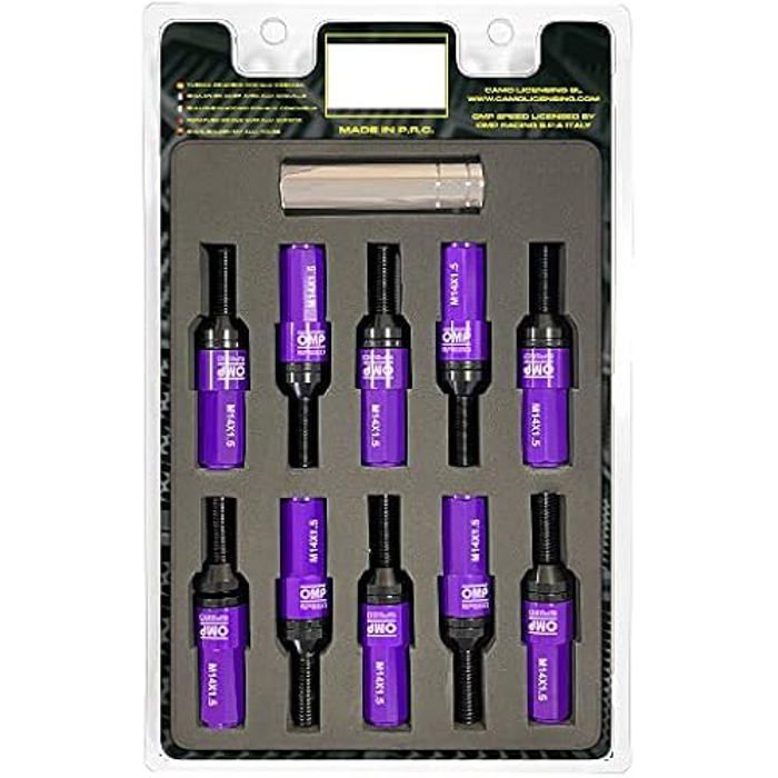 Vis Performance - OMP - Speed Set - M14X1.5 - Aluminium 7075 - 20 vis + 1 clé violetto