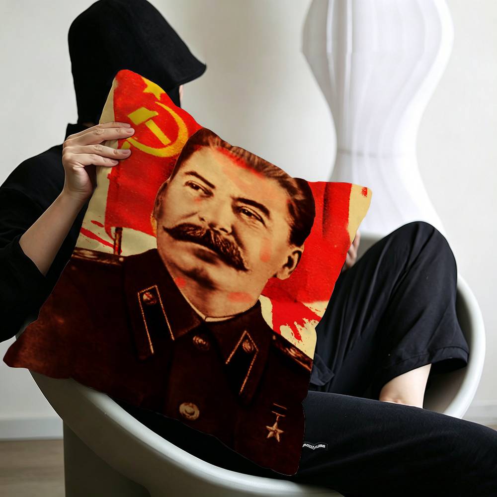 Lenin Joseph Stalin Cushion Cover Pillowcase Upholstery Sofa Throw Pillow Home Decor Pillowcas