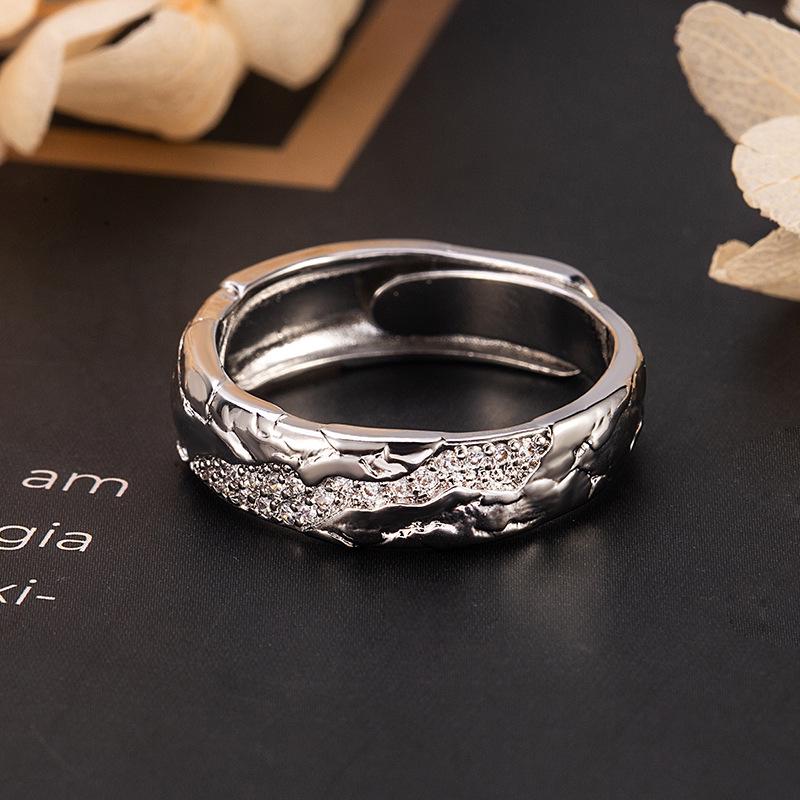 Rizhao Galaxy Ring: Diamond-Studded, Unique Texture, Adjustable, High-End Design