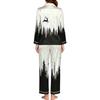 Women's Christmas Print Long Sleeve Pajamas for Holiday Lounging and Relaxing at Home