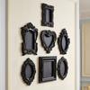 Hanging Mini Photo Frames Resin Photographic Props Memory Display Frames Glass-Free Baroque Ornate Decorative Frames Home Decor