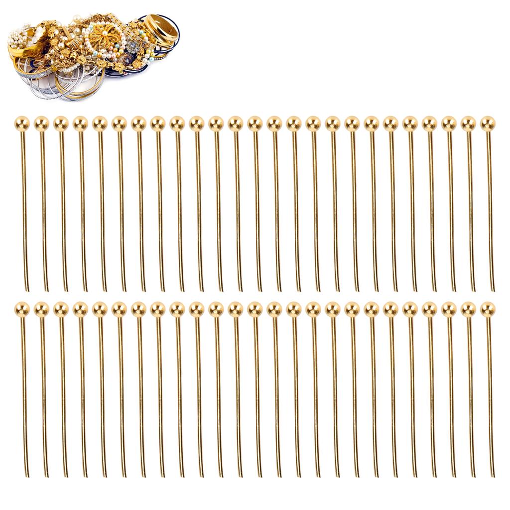 50 sztuk Ball Head Pins Biżuteria Wisiorek DIY Craft Koralik Dokonywanie Części Akcesoria Dostaw