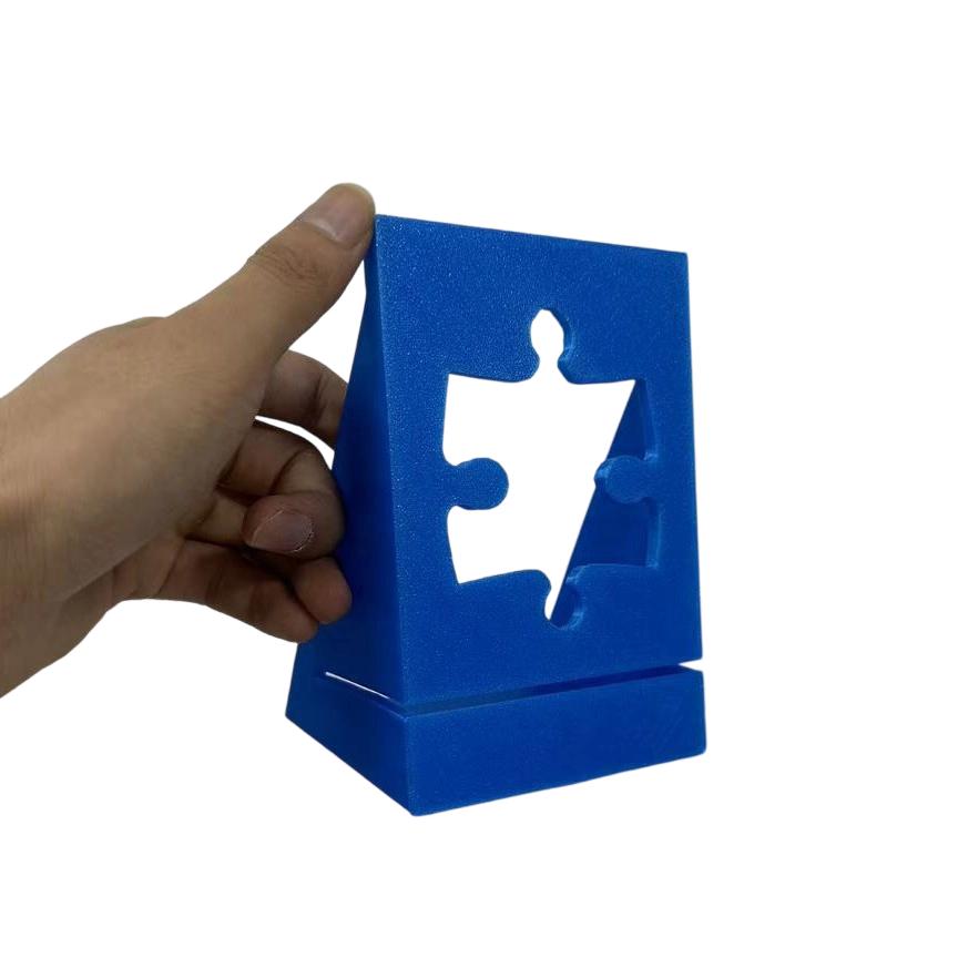 1 шт. Стойка для хранения пазлов, Устойчивый держатель и органайзер для собираемых пазлов, Прочная настольная подставка-дисплей, Декор для игровой комнаты синий