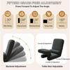 Folding Floor Chair with Headrest Back 15 Gear Adjustment Floor Sofa Lounger Sofa for Living Room Bedroom University Student