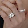 TOU [Silver925] 096 Semi Matte Bulging Silver Ring