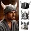 Divertente Cappello Sauna con Corna da Vichingo con Design Unico a Corno Resistente al Calore Lana Isolamento Termico Cappuccio per Vapore Ornamento per la Testa Nordico