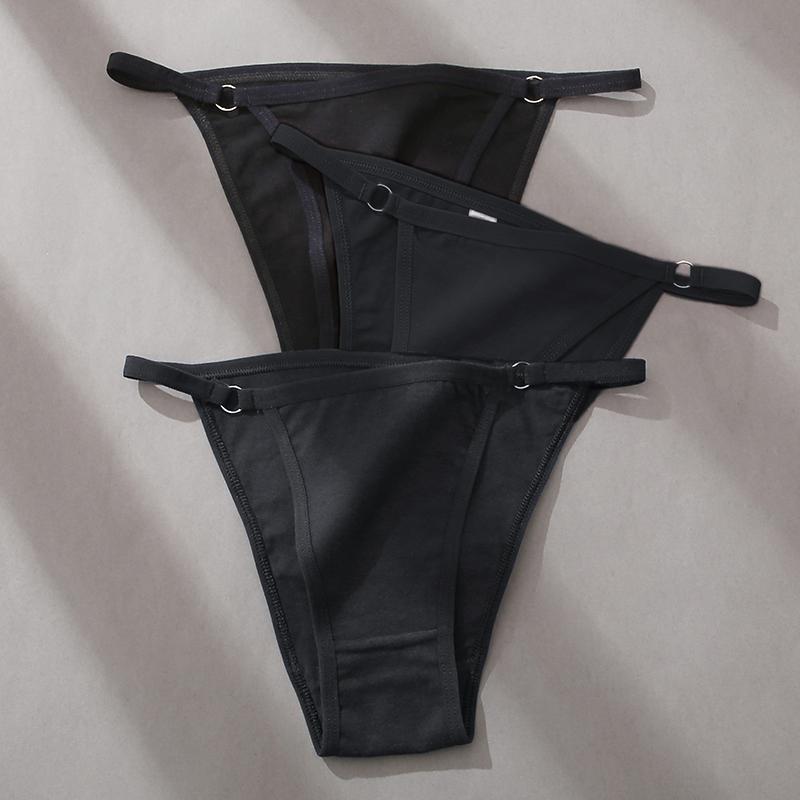 3Pcs/set Women's Cotton Panties Low Waist Bikini Briefs M-2XL Ladies Underwear Female Soft Solid Underpants Lingerie New