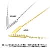 [Petit Jewel YU-NA] V-Line Necklace, Stainless Steel 316L, Couple Gift, Anniversary, Christmas, V LINE NECKLACE (S Size, Silver Color (with Stone))