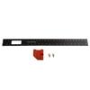Woodworking Ruler Pocket Ruler Layout Tool Aluminum Alloy Ruler with Slide Stop