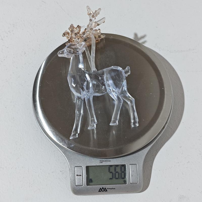 1Pcs Christmas Tree Scene Decoration Christmas Practical Sequin Acrylic Solid Color Pendant Transparent Snowflake Pendant