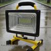 Portable LED Floodlight with Telescopic Stand for Emergency, Engineering, and Night Market Use.