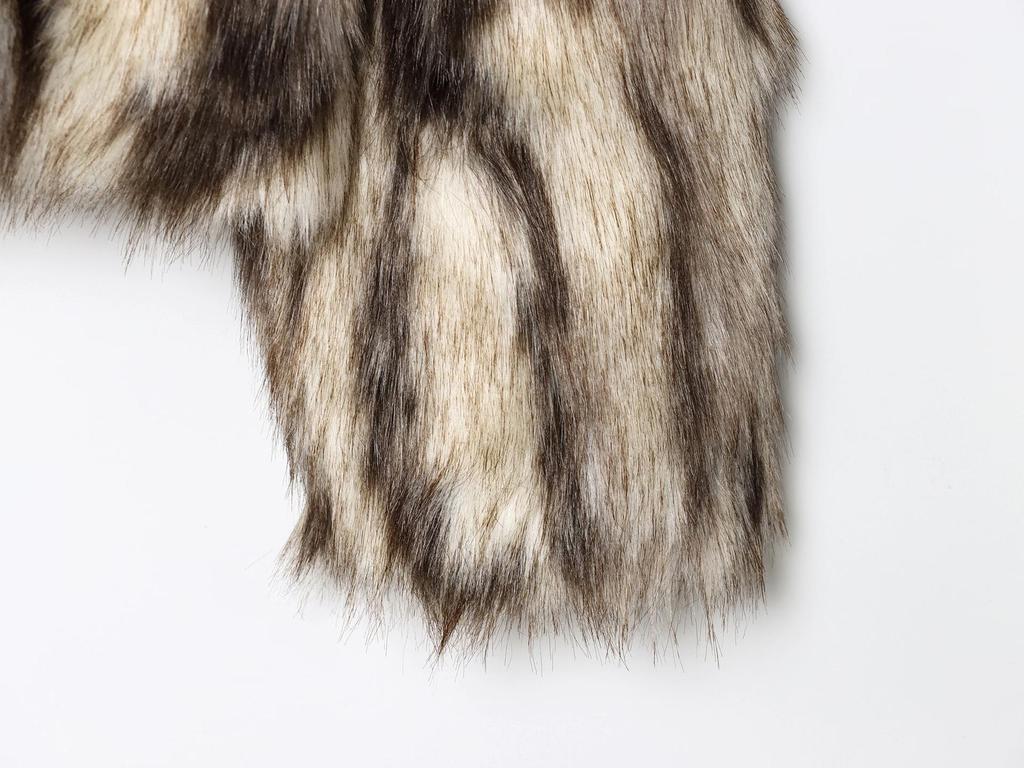 European & American Women's Stylish Faux Fur Casual Coat