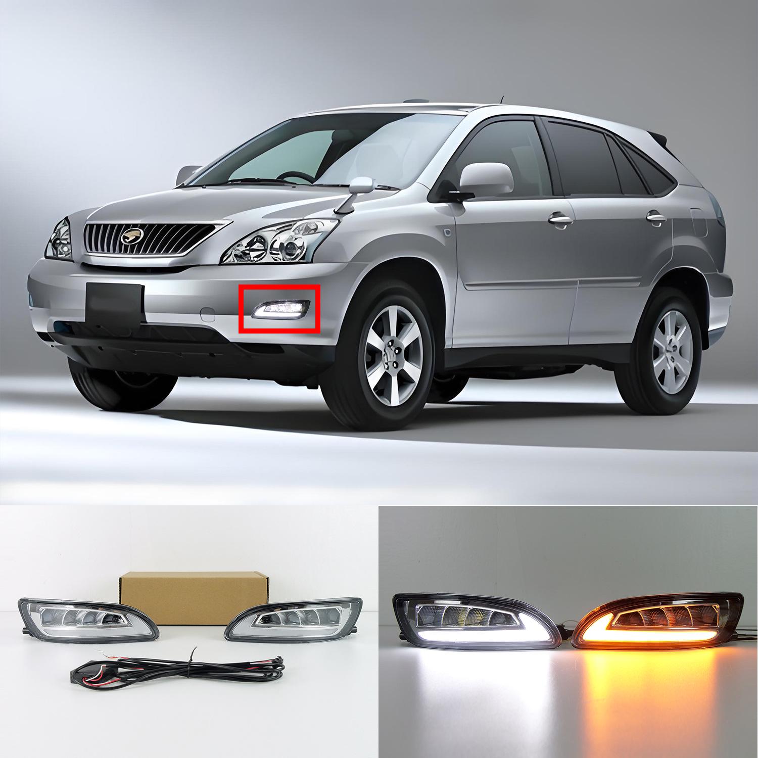 

Toyota Harrier 2003-2009 Sequential Turn Signal Daytime Running Lights