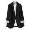 Gentlemen Suit Coat Elegant Female's Suit Coat with Lapel Collar Striped Cuffs for Business Outwear Commuting Style Blazers for W Practical Use