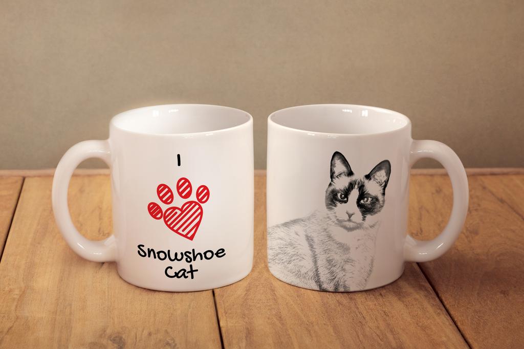 Schneeschuh - Tasse mit einer Katze, niedliche Tasse mit Grafik, ein Geschenk mit Ihrem Foto von der Marke Art-Dog