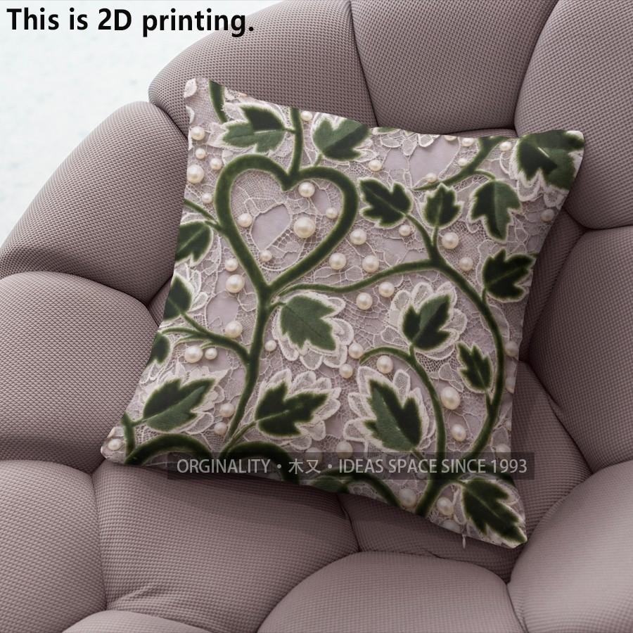 Vintage Lace Ivy Leaf Throw Pillow Covers Pattern Cushion Cover Suitable for Sofa Bedroom Car Pillow Cover