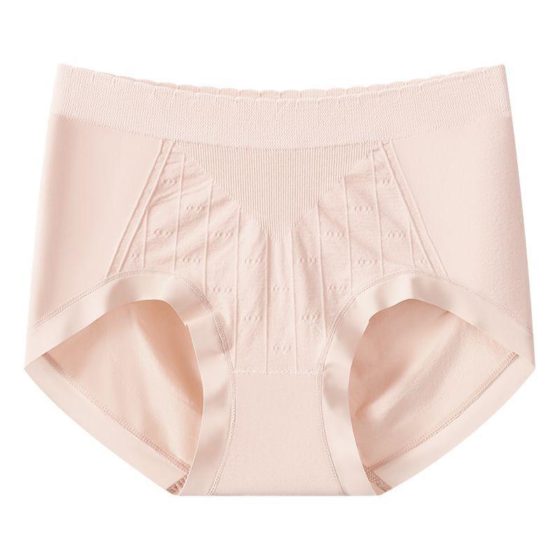 Women's Large Size Spring and Autumn 10A Anti Bacteria Cotton Crotch Skin Friendly High Waist Belly Triangle Briefs
