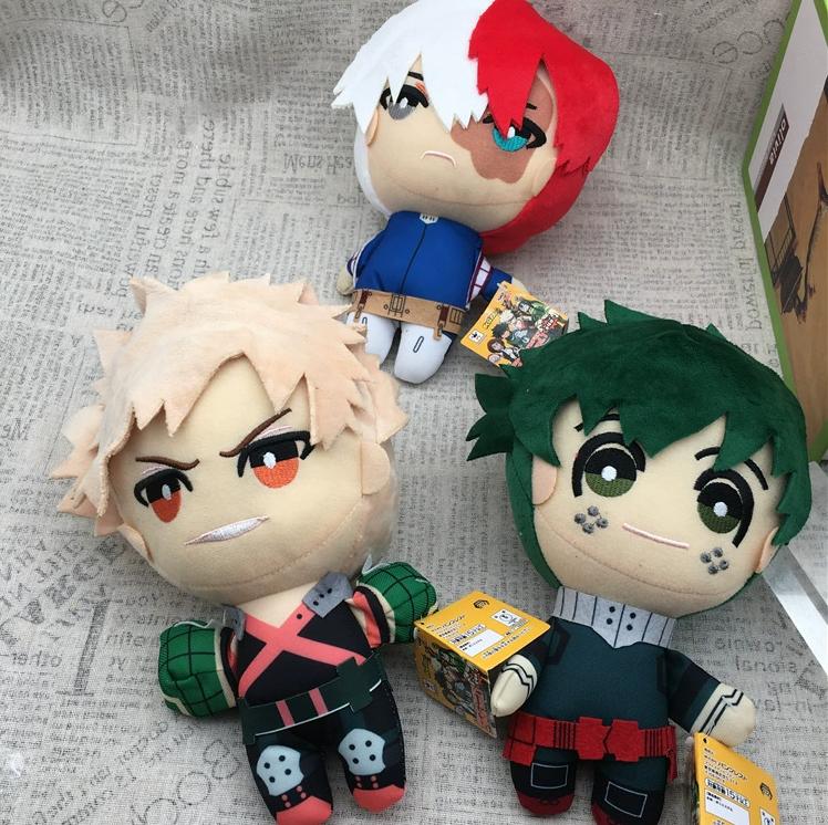 !!!!! Anime 25Cm My Hero Academia Plush Toys Cartoon Izuku Midoriya Katsuki Bakugou Shouto Todoroki Stuffed Dolls Kids Gifts