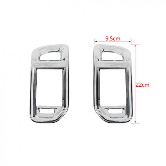 2pcs Car Center Console Side Air Vent Outlet Cover Trim For Dodge Ram 18+ Chrome