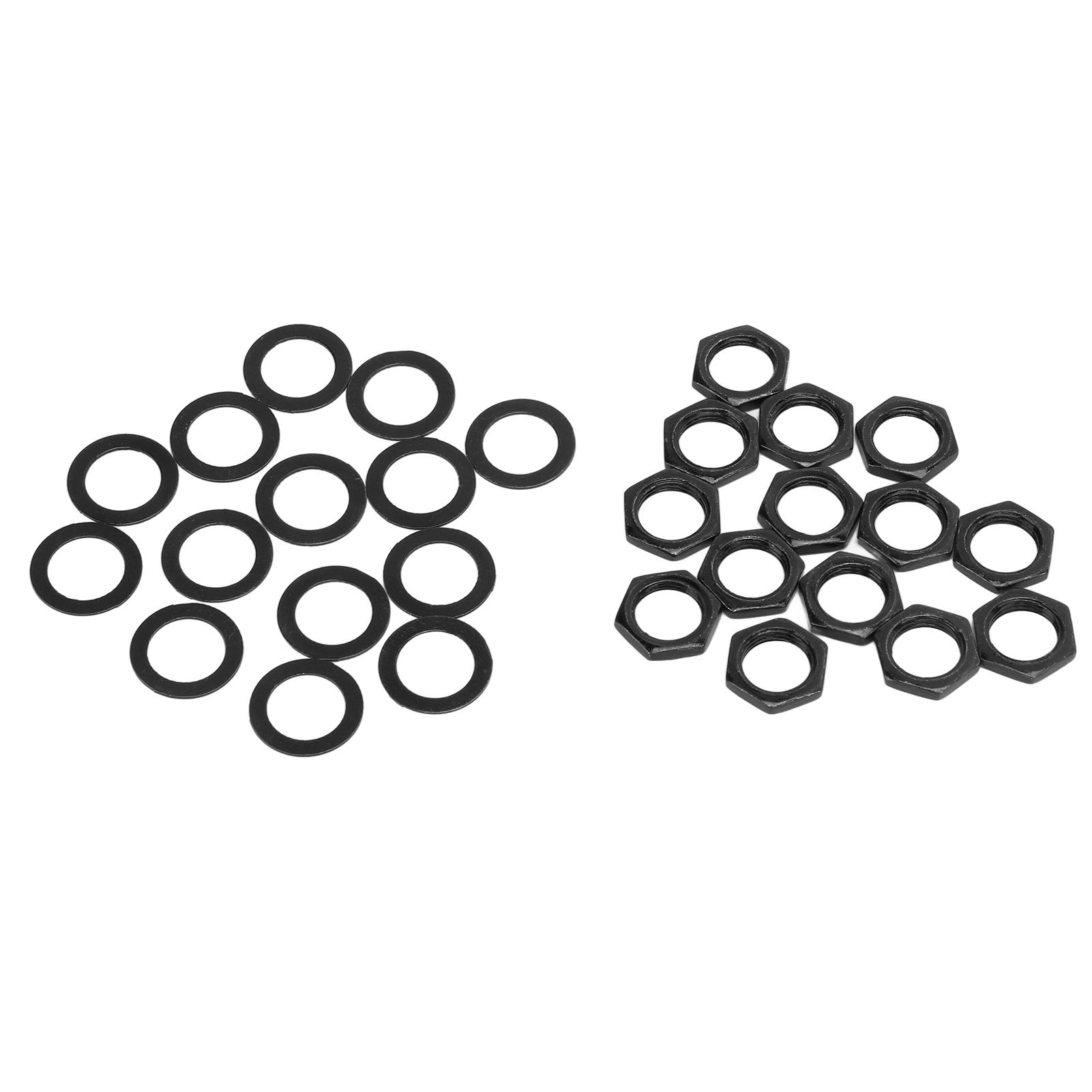 Painter Women's Silver Nut Washer Kit Instrument Socket Connector Fasteners For Electric Guitar Bass M9 Thread