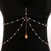 Body Chain Layered Double-Layer Chain Body Chain with Marine Theme Imitation Pearls Shells Starfish Drape Design