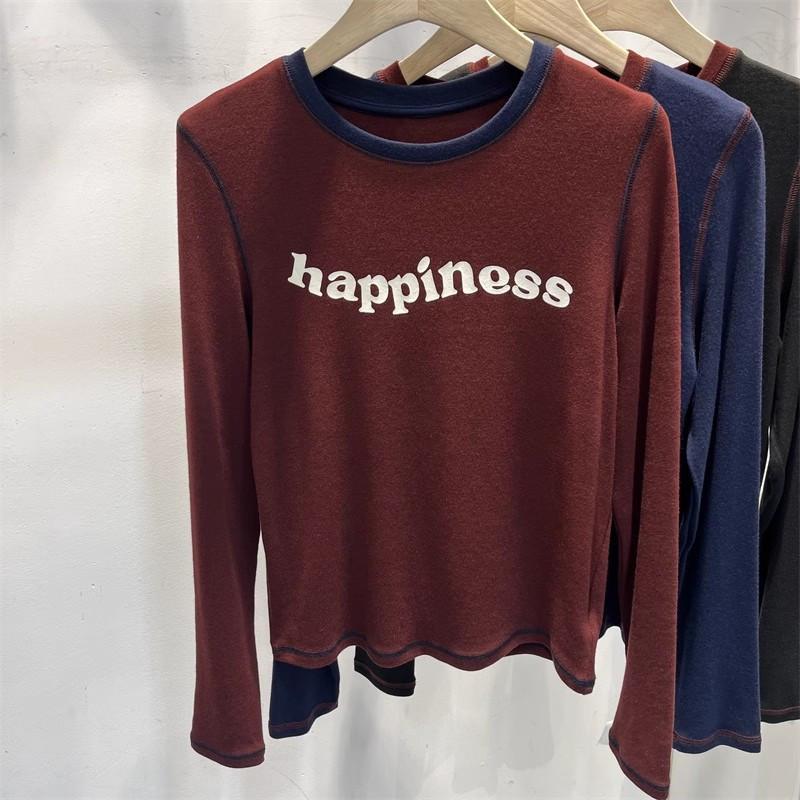 Sweatshirt for Women Autumn Winter Thickened Warm Stretchy Long Sleeve Oversize Tops