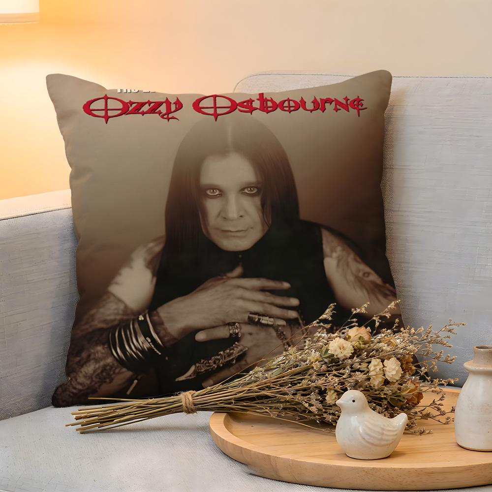 Cushion Cover Linen SkinFriendly Soft Decorative Case for Sofa Home Decor OOzzy Osbourne band lead singer Pillow cover